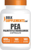 BulkSupplements.com Palmitoylethanolamide Capsules - Pea Supplement Palmitoylethanolamide 600mg for Immmune Support - Gluten Free 1 Capsule per Serving 180 Capsules (Pack of 1)