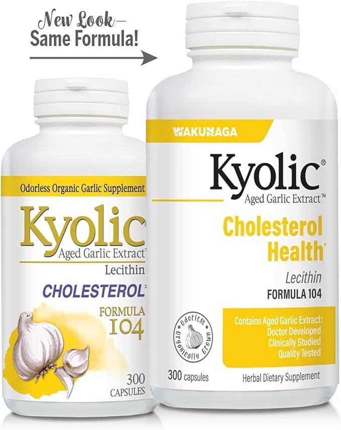 Kyolic Aged Garlic Extract Formula 104 Cholesterol Health* 300 Capsules