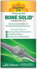 Country Life Bone Solid - Bone Health Supplement with Microcrystalline Hydroxyapatite (MCHA) Calcium Magnesium Zinc Vitamins K2 &amp D3 for Enhanced Bone Strength &amp Metabolism - 240 Capsules