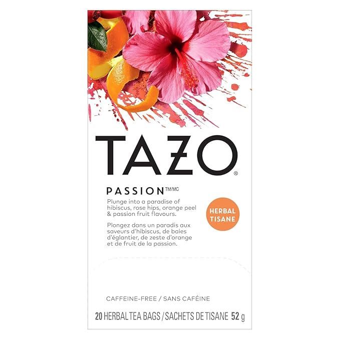 TAZO Tea Bags Wild Sweet Orange (Unsweetened) Vanilla Caramel Chai Awake English Breakfast Organic Zen &amp Passion (1ea) (Variety Pack)