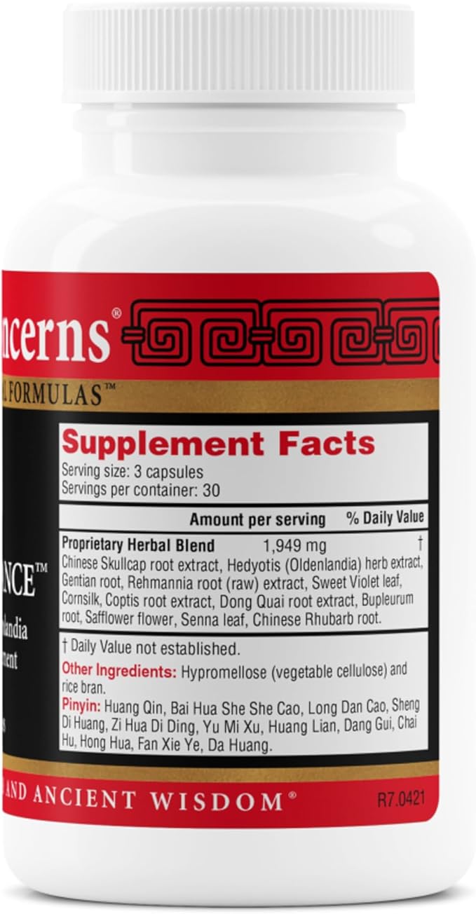 Health Concerns Skin Balance – Herbal Supplement for Skin Support Itching Relief &amp Circulation – Chinese Herbal Supplements for Men &amp Women – Skullcap Dong Quai Coptis Root - 90 Capsules