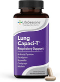 Lung Capaci-T - Respiratory Support Supplement - CoQ10 N-Acetyl Cysteine Boswellia Eucalyptus Mullein Green Tea Nettle &amp Peppermint - Increases Oxygen Capacity &amp Reduces Mucus - 90 Capsu
