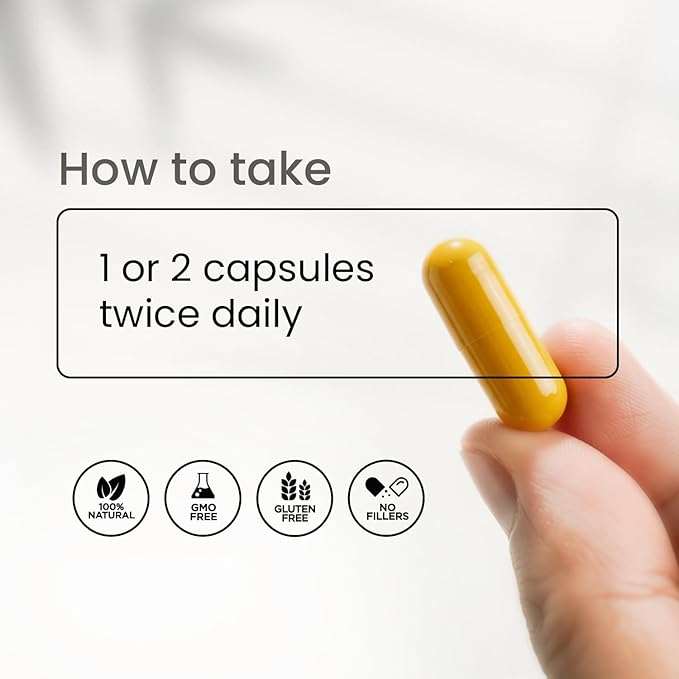 Ultracur Curcumin Complex Supplement - Ultra Bioavailable High Absorption Turmeric Curcumin Supplement for Joint Muscle &amp Brain Support - Patented Protisorb for Premium Absorption – 60 Capsules