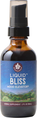 WishGarden Herbs Liquid Bliss Mood Elevator - Plant-Based Herbal Mood Support Supplement Natural Mood Booster with Organic Cacao Cotton Root Passionflower Increases Sense of Connection 2oz
