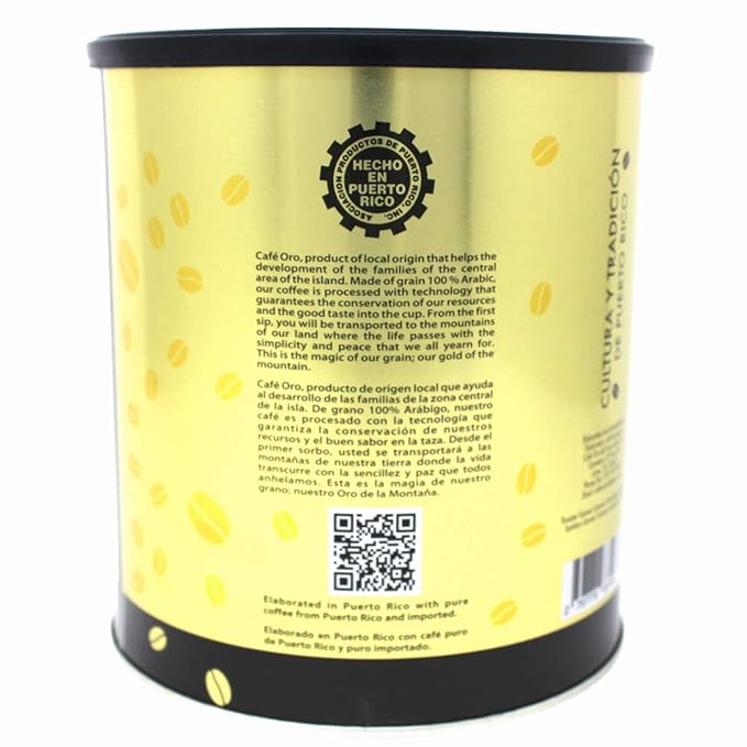 Cafe de Oro de Puerto Rico - Puerto Rican Ground Coffee by Cafe Oro Puerto Rico Inc - 32oz Can