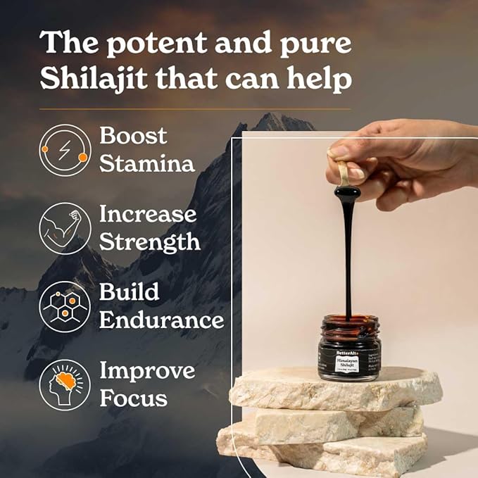 Better Alt Pure Himalayan Shilajit Resin Pack of 5 High Potency Gold Grade 375 Servings for Energy Boost &amp Immune Support 85+ Trace Minerals 75%+ Fulvic Acid with Lab Test Report400 mg