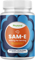 Pure SAM E Supplement 400mg - Nootropic SAM E 400mg Per Serving for Memory &amp Brain Support Joint &amp Liver Health - Natural S-adenosylmethionine for Mood Balance - 90 Count