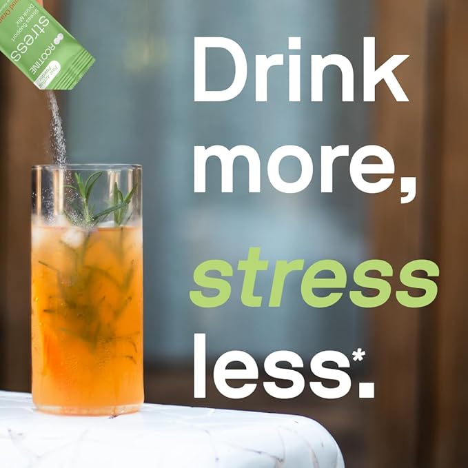 Stress Support Calm Drink Mix Supplement to Help Energy Mood &amp Balance Cortisol Levels Relaxation Natural Adaptogenic Herbal Calm Powder Mix 10 Pack