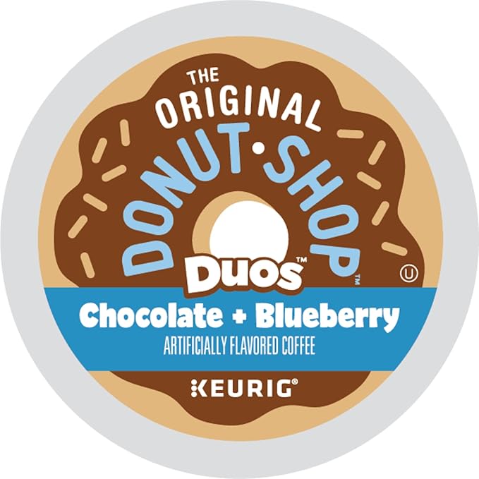 The Original Donut Shop Duos Chocolate Blueberry Coffee Keurig Single-Serve K-Cup Pods 60 Count (6 Packs of 10)