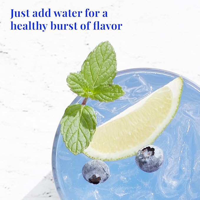 The Republic of Tea Hydration Blue Berry Lime Single Sips 50 Count