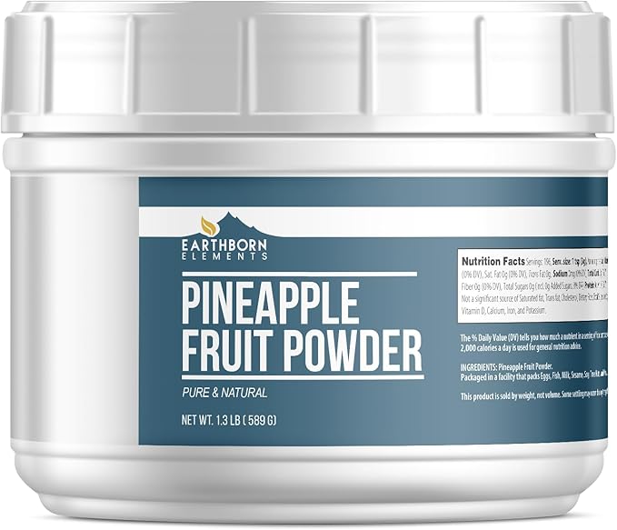 Earthborn Elements Pineapple Fruit Powder 1.3 lb Pure &amp Natural Smoothie Mix-in