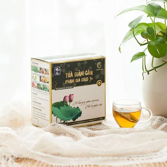Generic Herbal Tea Bag Pham Gia GOLD 3+ - Pham Gia Gold 3 plus - Tra Giam Can Pham Gia - Healthy Tea Bag Pham Gia - 40 Bags/box