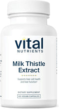 Vital Nutrients Milk Thistle Extract 250mg - Vegan Milk Thistle Supplement for Liver Function &amp Detox - Antioxidant Support for Glutathione Production - Gluten Dairy Soy Free - Non-GMO - 60 Caps