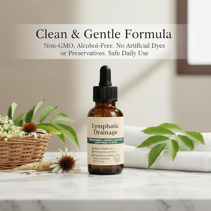 Lymphatic Drainage Drops1200mg Herbal BlendNatural Herbal BlendsSupport Overall VitalityVegan &amp Non-GMO2 fl oz