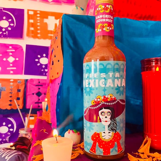 Artisan Sangrita by Fiesta Mexicana - Traditional Recipe - 100% Natural Orange Juice - 2536 oz (750 ml) Bottle - Alcohol Free - For All Kinds of Celebrations (Pack of 2)