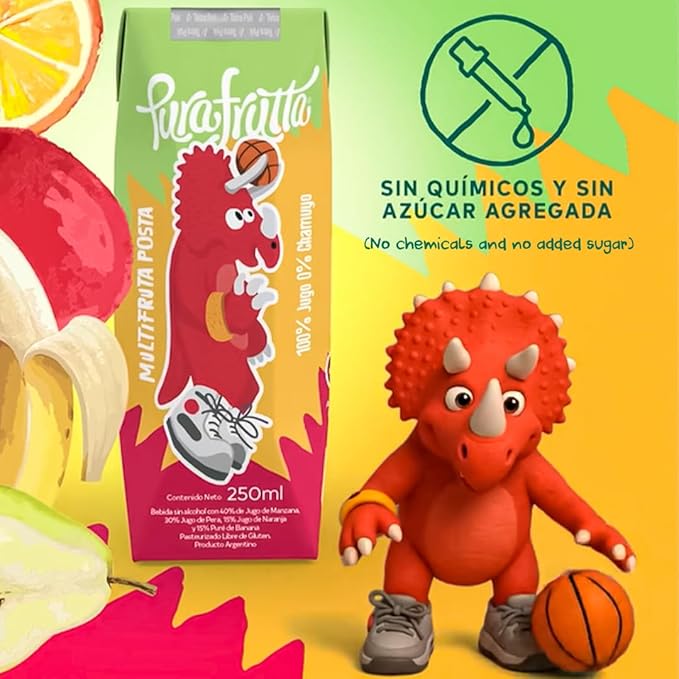 Pura Frutta Kids – Multi Fruit Juice Boxes 8.5 fl oz Pack of 9 Mini Juice Bottles – Apple Pear Banana &amp Orange – 100% Natural &amp Cold-Pressed Not From Concentrate (NFC) No Sugar Added