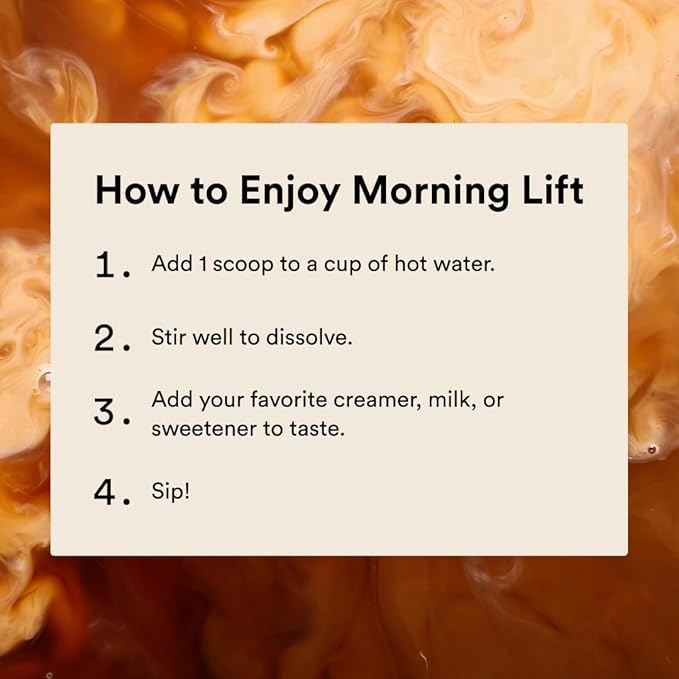ActivatedYou Morning Lift Mushroom Infused Coffee - Certified Organic Plant Based Mushroom Coffee Instant Blend Made with Lion's Mane &amp Cordyceps to Support Digestion Energy &amp Focus (1 Pack)
