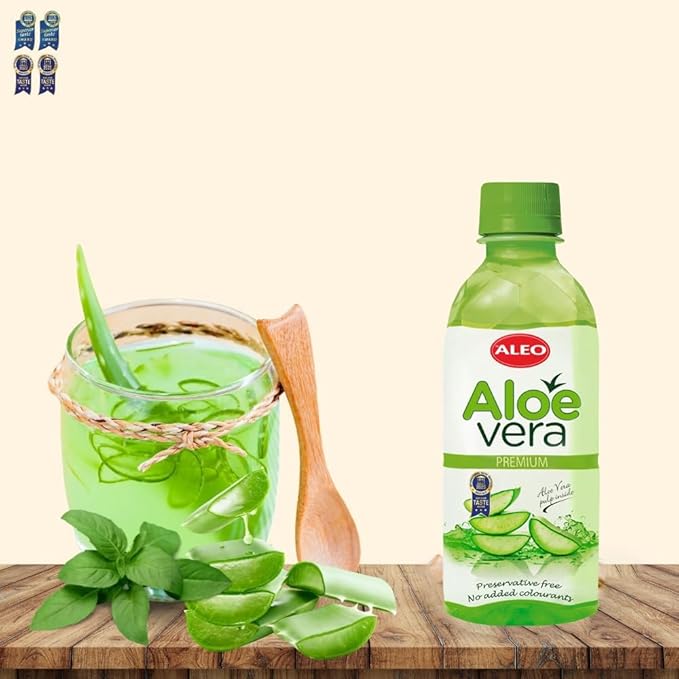 ALEO 0.35L Premium Aloe Vera Drink - Natural No Preservatives No Artificial Colors Superior Taste Award 2025