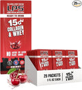 Nutritional Designs LPS Liquid Collagen &amp Whey Protein Supplement - Non-GMO Drink Sugar-Free - Promotes Healthy Skin &amp Hair for Men &amp Women Single Serve (Cherry 25 Packets)