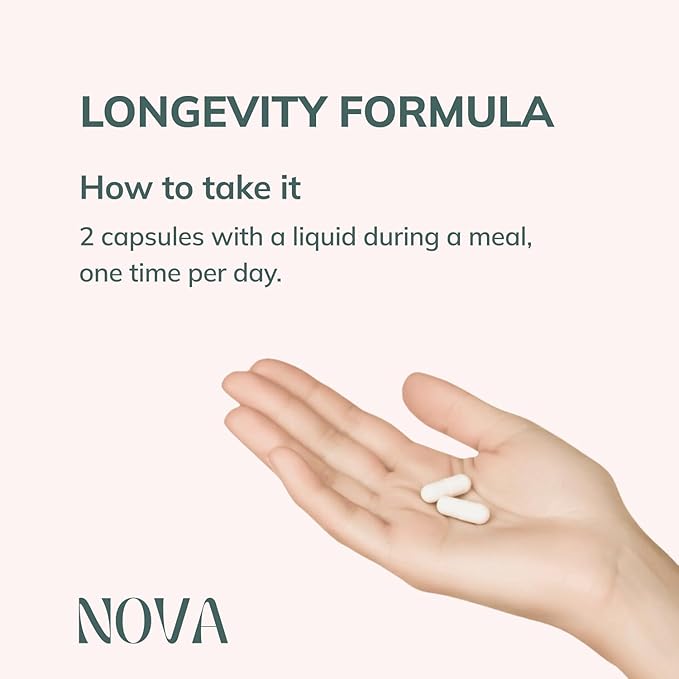 Nova Ultimate Cell Renewal/Spermidine Supplements Organic Wheat Germ Anti Aging Supplement with High Spermidine Zinc and Thiamine for Optimal Autophagy 60 Capsules (Pack of 1)