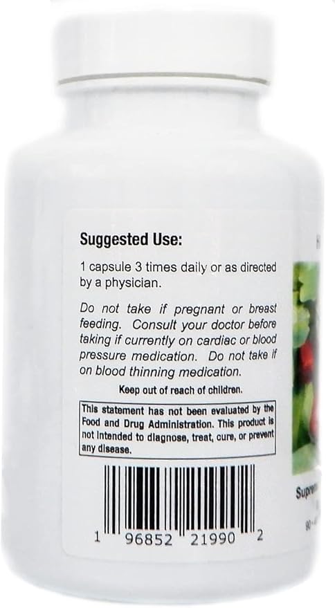 Supreme Nutrition Hawthorn 90 Pure Hawthorn Berry Vegetarian Capsules