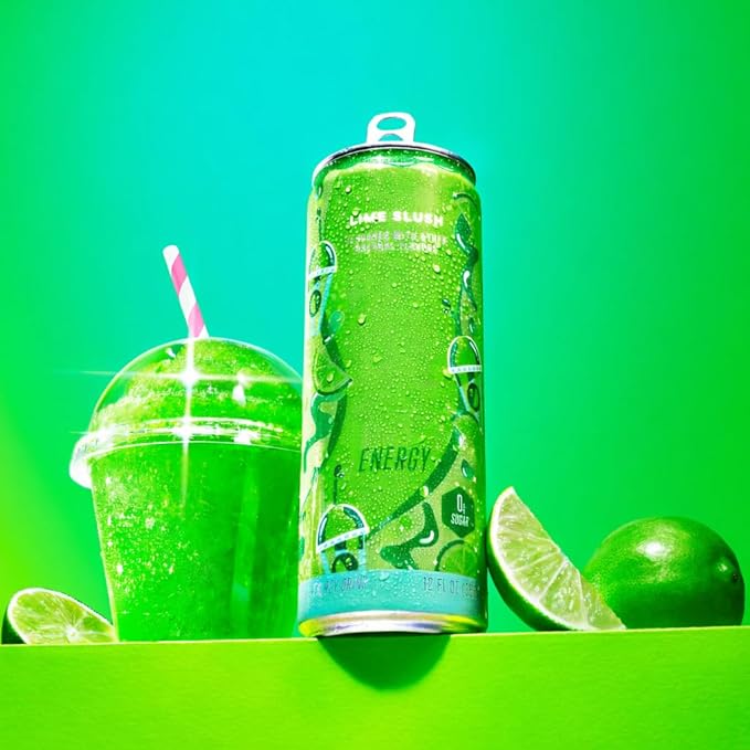 Alani Energy Drinks Cotton Candy Lime Slush Strawberry Sunrise Flavors - Variety Pack Sugar-Free Low-Calorie 12 fl oz (Pack of 6) Repackaged*