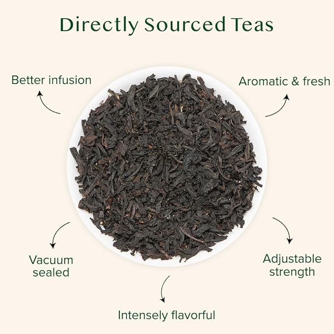 VAHDAM Earl Grey Tea Loose Leaf 170+ Cups (340g/12oz) Citrusy &amp Delicious Black Tea blended with 100% Natural Oil of Bergamot | Brew Hot/Iced Tea