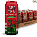 Tea Industries Black Tea with Raspberry Iced Tea – Sugar Free Low Calorie Refreshing Drink Natural Fruity Flavor 16oz Cans (12-Pack)