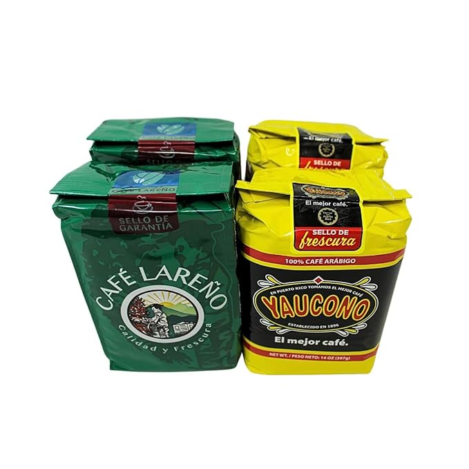 Best Seller's Puerto Rican Coffee Pack - 2 pk of Cafe Yaucono 14oz &amp 2 pk of Cafe Lareño 14oz