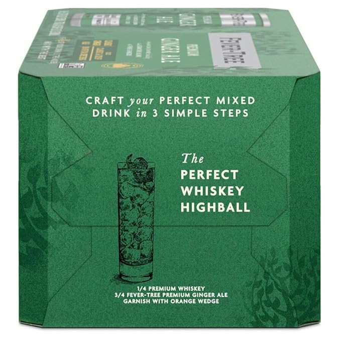 Ginger Ale - Premium Quality Mixer - Refreshing Beverage for Cocktails &amp Mocktails. Naturally Sourced Ingredients No Artificial Sweeteners or Colors - 150 ML Cans - Pack of 8