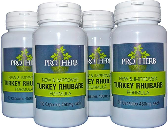 Turkey Rhubarb 450mg 100 Capsules (4 PACK) (4)