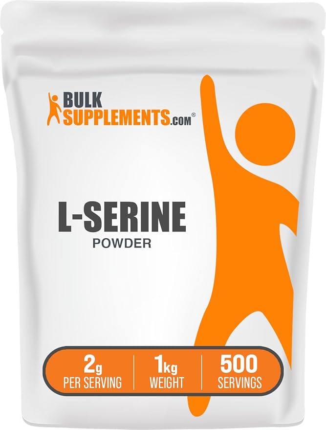 BulkSupplements.com L-Serine Powder - Serine Supplement Amino Acid Powder - Unflavored &amp Gluten Free 2g per Serving 1kg (2.2 lbs) (Pack of 1)