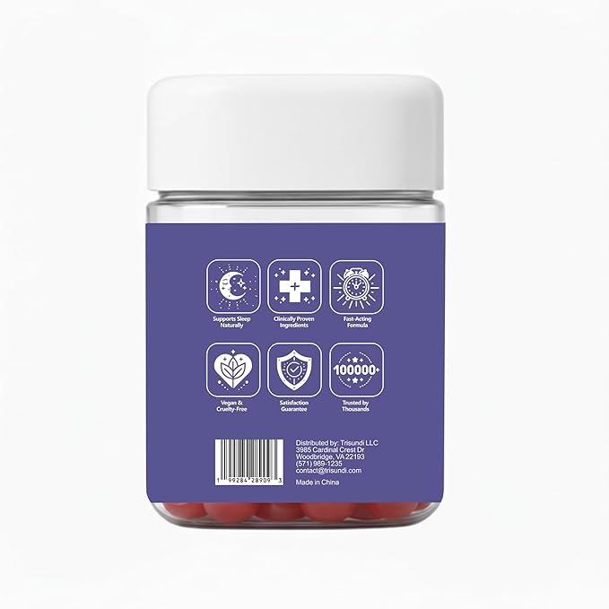 Sleep Gummies Deep Relax 5-HTP Gummies – Melatonin L-Theanine &amp Magnesium – Vegan Fruit-Pectin Formula – Gluten &amp Soy Free – 60 Gummies