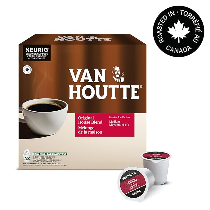 48 Pack Single Serve Van Houtte Medium Roast House Blend K-Cup Pods