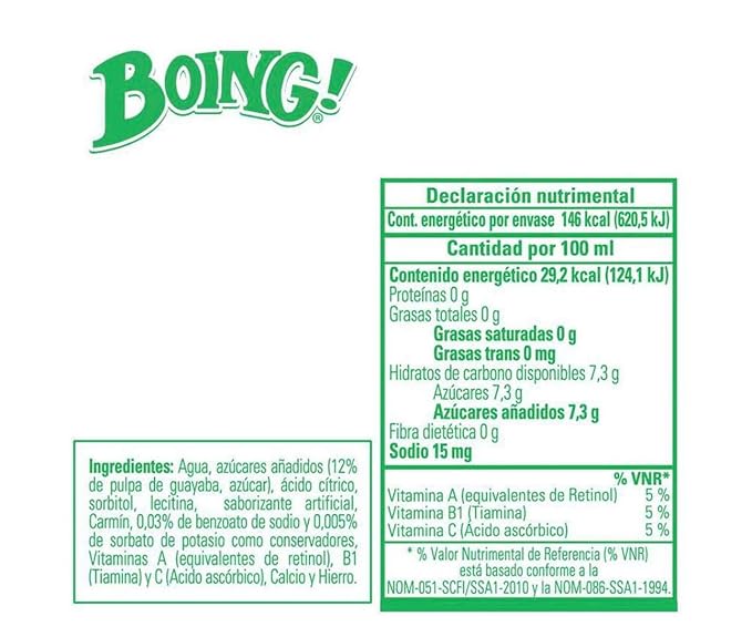Jugo Boing Guayaba | Guava Authentic Mexican Juice 500 ml Pack of 6