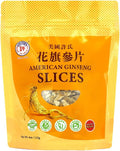 Hsu's SKU 0126MM American Ginseng Slices - Cultivated Whole Root Dried Slices - Medium-Small Mixed Slices | 4oz Bag