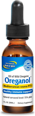 NORTH AMERICAN HERB &amp SPICE Oreganol - 1 fl. oz. - Unprocessed Wild Organic Oregano Oil - Mediterranean Source P73 - Non-GMO - 432 Servings