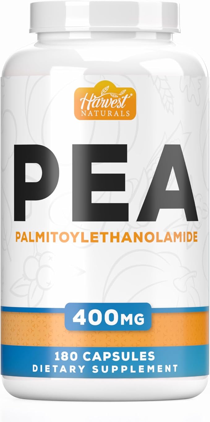 Palmitoylethanolamide Capsules | Pea 400mg | 180 Pill Count | Promotes Natural Inflammation &amp Discomfort Relief | Lab Tested Ingredients