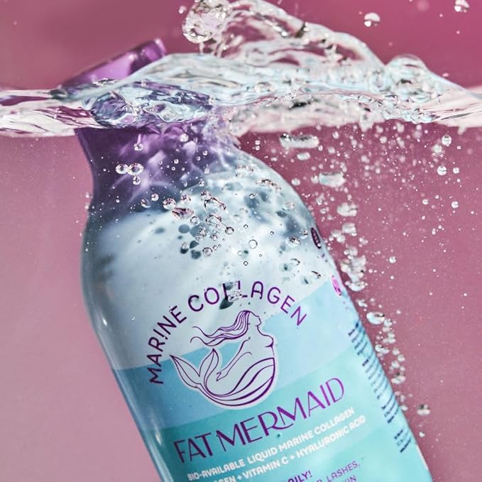 Bioavailable Liquid Marine Collagen Peptides Drink- Hyaluronic Acid &amp VIT C - Reduces Wrinkles - Thick Hair Lashes Brows Nails - No Gluten Dairy Nut Soy - Unflavored Sweet 16.9 oz