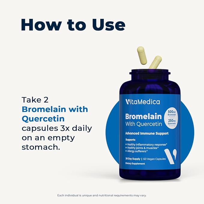 Clinical-Grade Post Surgery Recovery Support Supplement Program Comprehensive Physician-Designed Formulation to Support Healing with Vitamins Minerals Antioxidants Bromelain and Quercetin