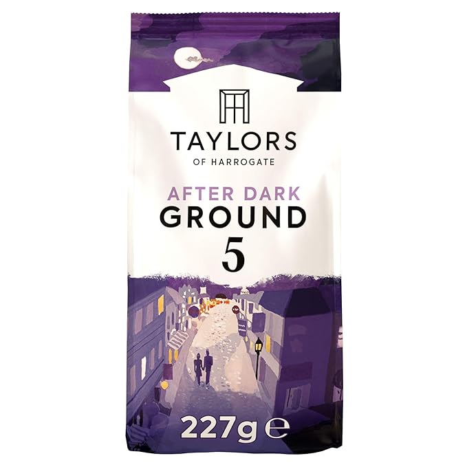 Taylors of Harrogate After Dark Roast &amp Ground Coffee (227g) - Pack of 6