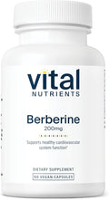 Vital Nutrients Berberine - Supports Healthy Bowel Function and Normal Triglyceride Levels - Vegan Supplement - Gluten Dairy and Soy Free - 200 mg - 60 Capsules
