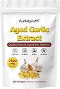 Odorless Garlic 300 Softgels | 2 Years Aged Garlic Extract | Grown Allium Sativum Bulb | Natural Herbal Supplements | Non-GMO Gluten Free