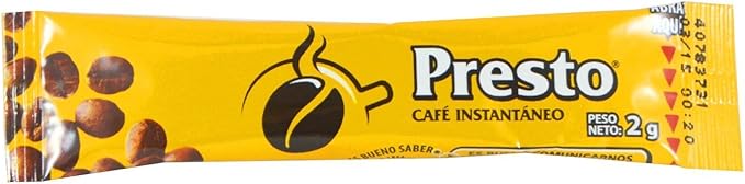 Cafe Presto Instant Coffee from Nicaragua - (40 Packets of 2gr).