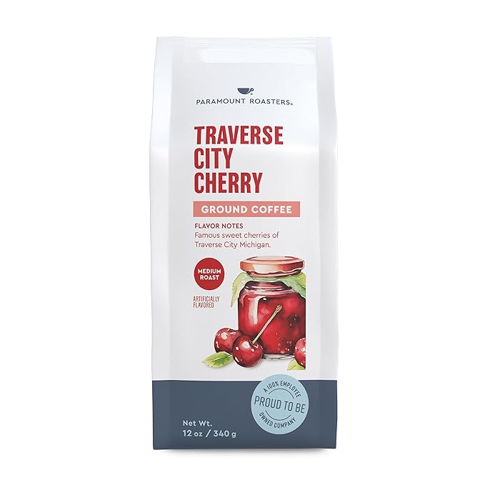 Traverse City Cherry Mackinac Island Fudge and Michigan Maple Grove Flavored Ground Coffee Bundle