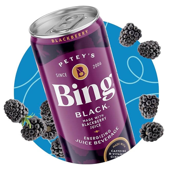 BING Energizing Juice Beverage – VARIETY All 6 Flavors (12oz/12pk) – Made with REAL Juice! Low Calorie 5 B-Vitamins &amp Ginseng 100-125mg Caffeine Vegan Gluten + Dairy Free. Incredibly DELICIOUS