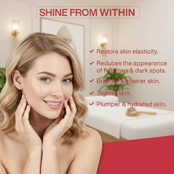 Collagen (250gm Orange) with Biotin Hyaluronic Acid Zinc Vitamin C &amp Glucosamine | for Skin Hair Nails &amp Joints