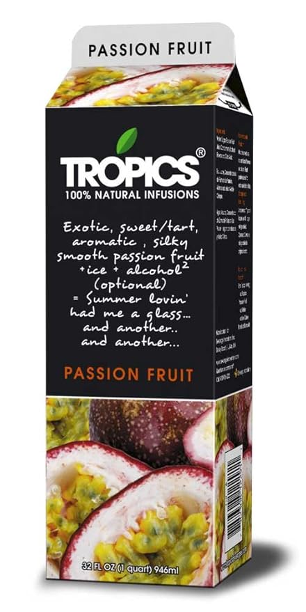 Tropics Passion Fruit Drink Mix 32 Ounce -- 12 per case.