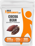 BulkSupplements.com Cocoa Bean Extract Powder - Cocoa Supplement - Unsweetened Vegan &amp Gluten Free 500mg per Serving 250g (8.8 oz) (Pack of 1)