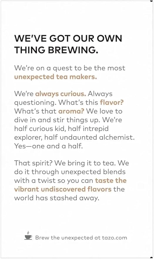 TAZO Tea Bags Black Tea Vanilla Caramel Chai Pumpkin Spice Chai Awake English Breakfast Organic Chai &amp Organic Earl Grey (1ea) (Variety Pack)